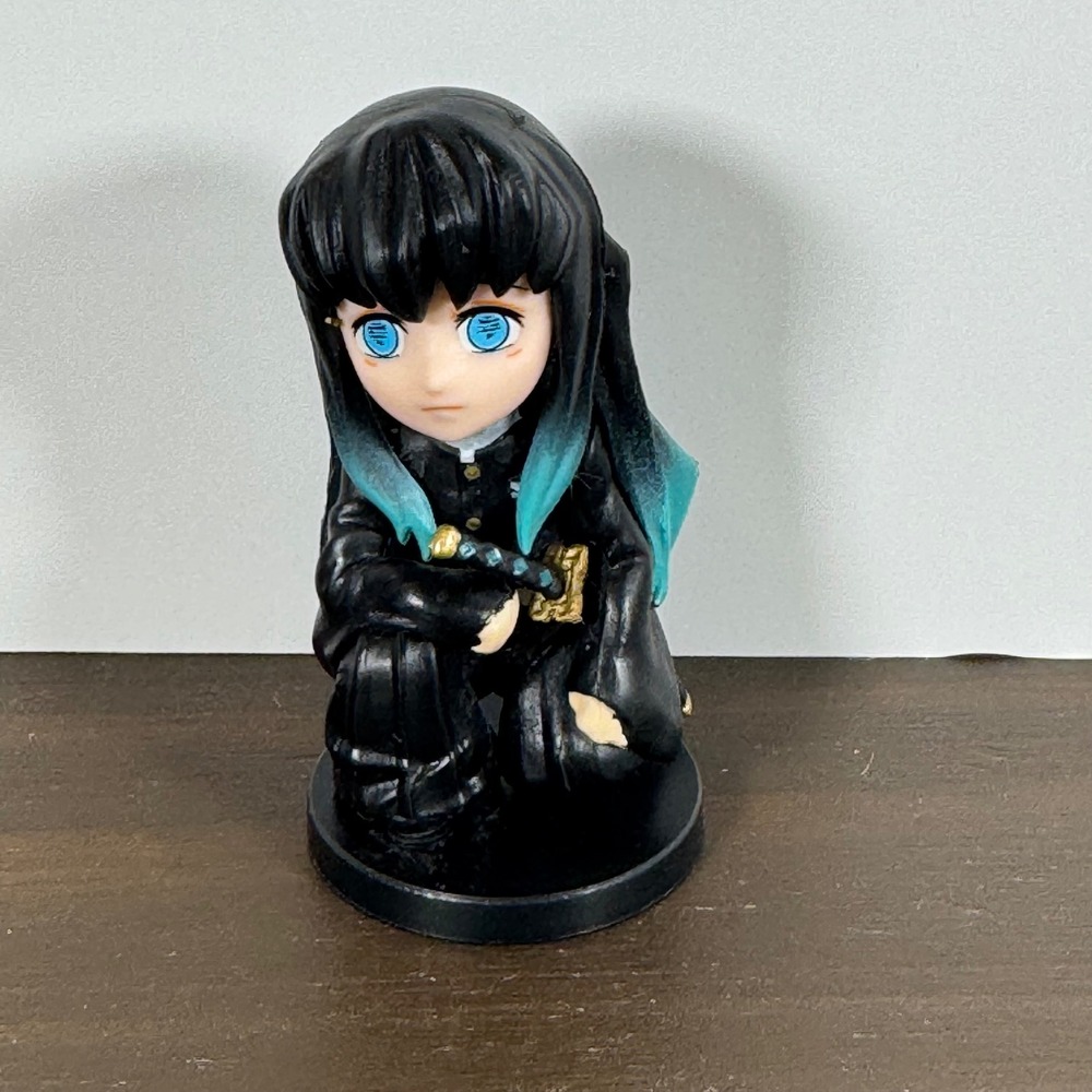 Demon Slayer Muichiro Tokito Mini Figure Chibi Mist Hashira Black Banpresto Used